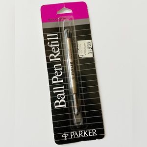 Vtg OEM Parker Ball Pen Refill Ink Black ExtraFINE 30313 Refill Per Blister Card